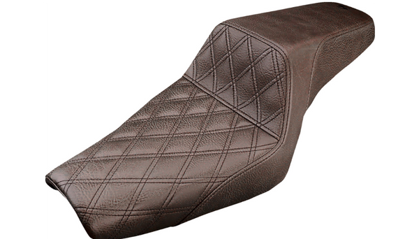 Saddlemen Step-Up Seat - Front Lattice Stitch - Brown - XL