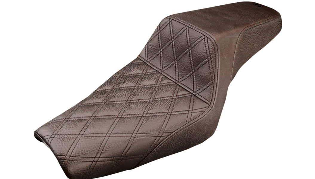 Saddlemen Step-Up Seat - Front Lattice Stitch - Brown - XL