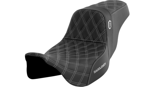 Saddlemen Pro Series SDC Performance Seat - w/o Backrest - Silver Stitch - FLH/FLT '08-'23