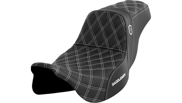 Saddlemen Pro Series SDC Performance Seat - w/o Backrest - White Stitch - FLH/FLT '08-'23