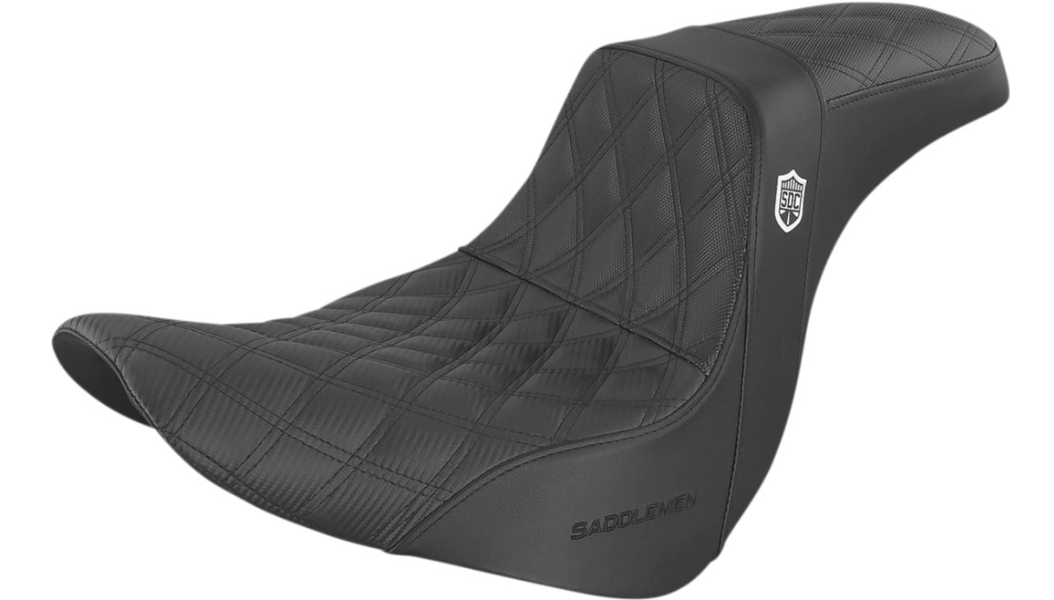 Saddlemen Pro Series SDC Performance Seat - w/o Backrest - Lattice Stitch/Lumbar Gripper - FL/FX '18-'24