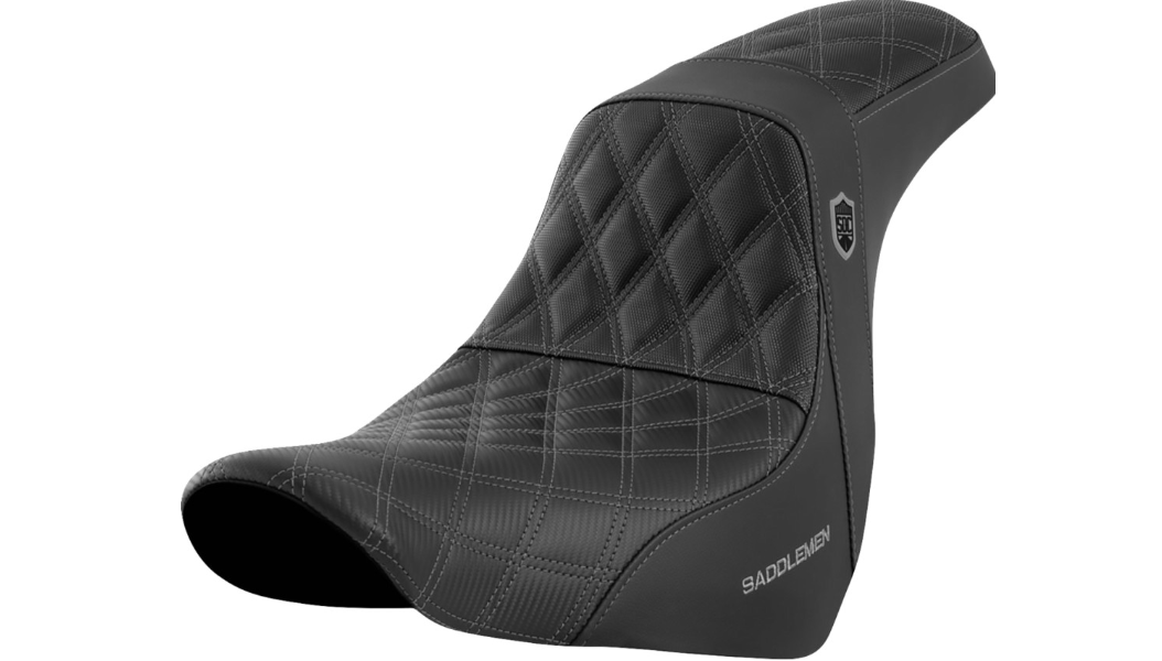 Saddlemen Pro Series SDC Performance Seat - w/o Backrest - Gray Stitch - FL/FX '18-'20