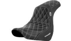 Saddlemen Pro Series SDC Performance Seat - w/o Backrest - White Stitch - FL/FX '18-'20