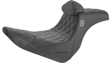 Saddlemen Pro Series SDC Performance Seat - w/ Backrest - Lattice Stitch/Lumbar Gripper - FL/FX '18-'24