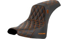 Saddlemen Pro Series SDC Performance Seat - w/o Backrest - Orange Stitch - FXBB/FXST '18-'23