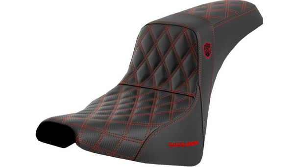 Saddlemen Pro Series SDC Performance Seat - w/o Backrest - Red Stitch - FXBB/FXST '18-'23