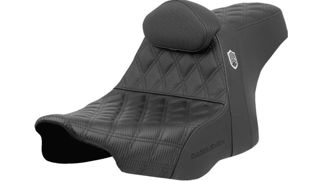 Saddlemen Pro Series SDC Performance Seat - Lattice Stitch - Gripper - w/ Backrest - FLH/FLT '23-'24