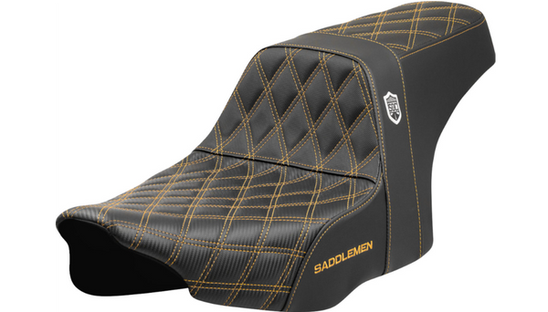 Saddlemen Pro Series SDC Performance Seat - Gold Stitching - w/o Backrest - FLT/FLH '23-'24