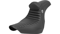 Saddlemen Pro Series SDC Performance Seat - w/ Backrest - Tuck-n-Roll/Carbon Fiber - Gripper - FLSB/FX '18-'24