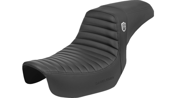 Saddlemen Pro Series SDC Performance Seat - w/o Backrest - Tuck-n-Roll/Carbon Fiber - Gripper - Dyna '06-'17