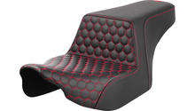 Saddlemen Step-Up Seat - Front Honeycomb - Red Stitching - FL '23-'24