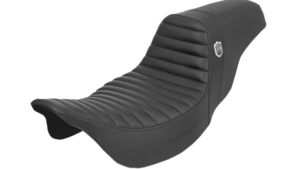 Saddlemen Pro Series SDC Performance Seat - w/o Backrest - Tuck-n-Roll/Carbon Fiber - Gripper - FL '08-'23