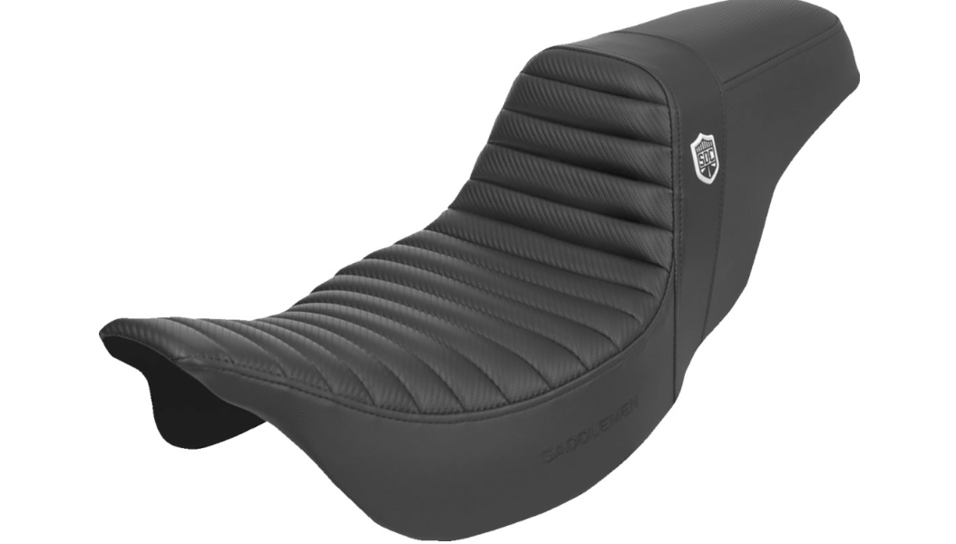 Saddlemen Pro Series SDC Performance Seat - w/o Backrest - Tuck-n-Roll/Carbon Fiber - Gripper - FL '08-'23