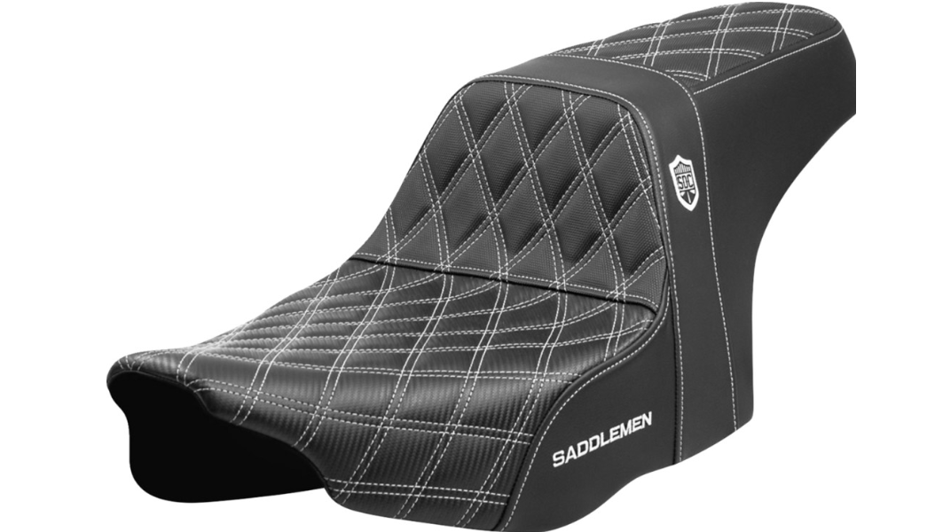 Saddlemen Pro Series SDC Performance Seat - White Stitching - w/o Backrest - FLT/FLH '23-'24