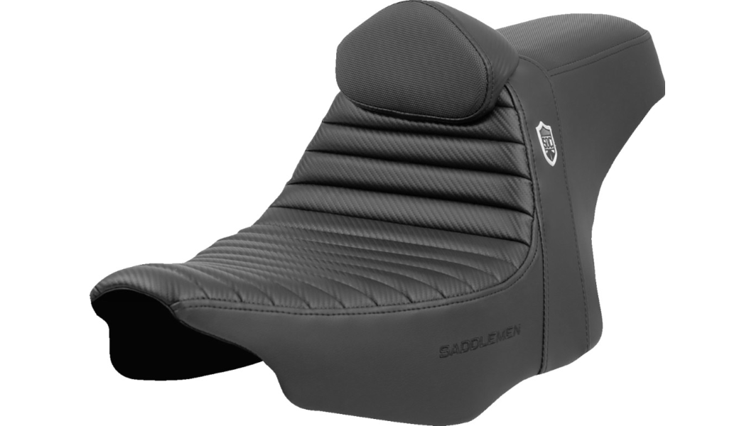 Saddlemen Pro Series SDC Performance Seat - Tuck-n-Roll - w/ Backrest - FLH/FLT '23-'24