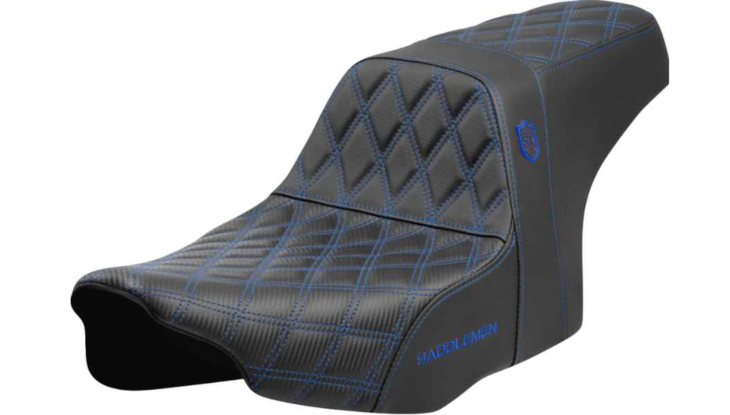 Saddlemen Pro Series SDC Performance Seat - Blue Stitching - w/o Backrest - FLT/FLH '23-'24
