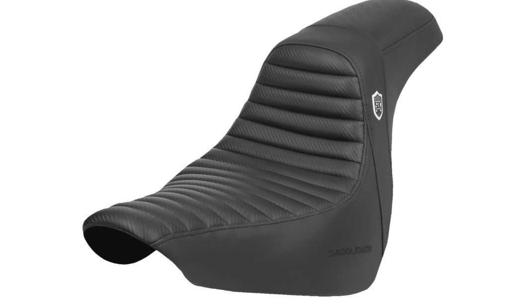 Saddlemen Pro Series SDC Performance Seat - w/o Backrest - Tuck-n-Roll/Carbon Fiber - Gripper - FL/FX '18-'24