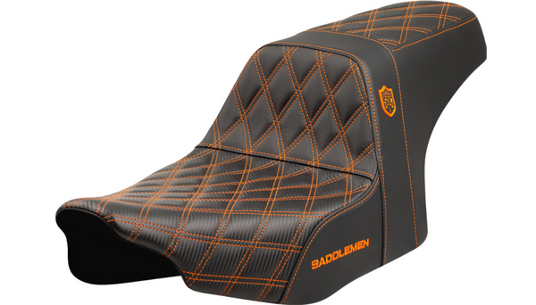 Saddlemen Pro Series SDC Performance Seat - Orange Stitching - w/o Backrest - FLT/FLH '23-'24