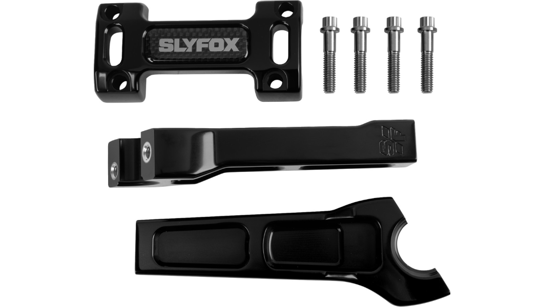SLYFOX Handlebar Riser Kit - Straight - 1-1/8" Clamping - 6" Rise - Black
