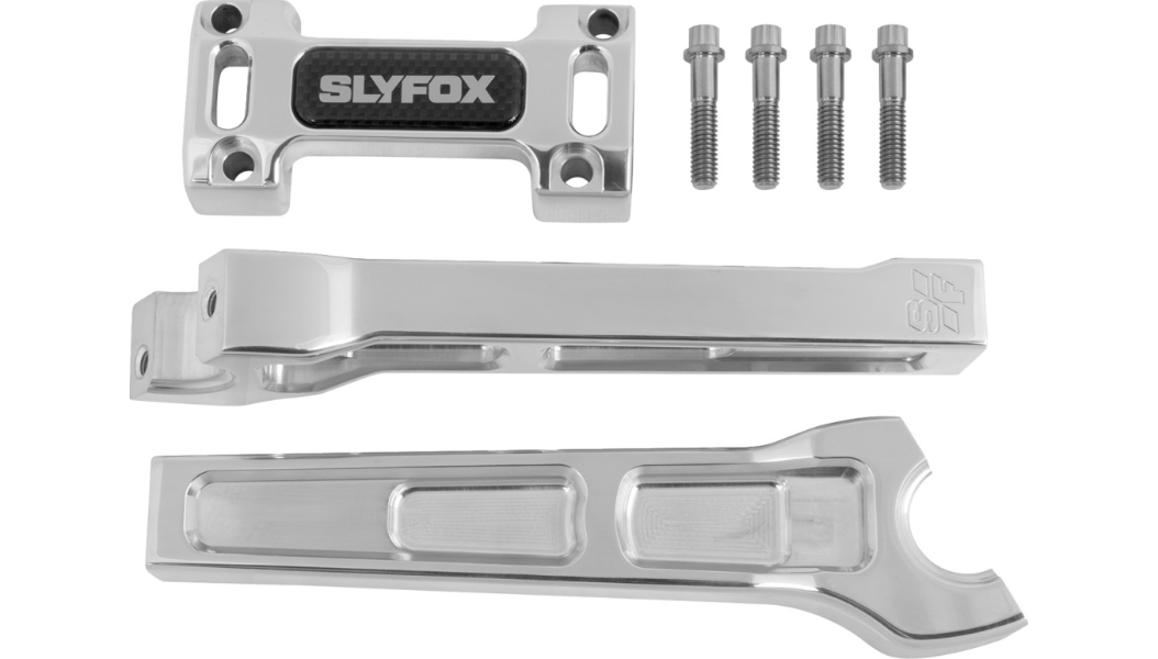 SLYFOX Handlebar Riser Kit - Straight - 1-1/8" Clamping - 8" Rise - Raw