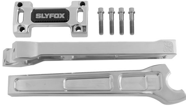 SLYFOX Handlebar Riser Kit - Straight - 1-1/8" Clamping - 10" Rise - Raw