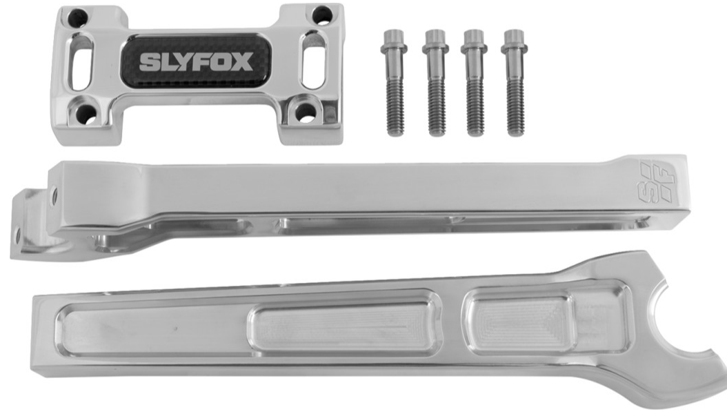 SLYFOX Handlebar Riser Kit - Straight - 1-1/8" Clamping - 10" Rise - Raw