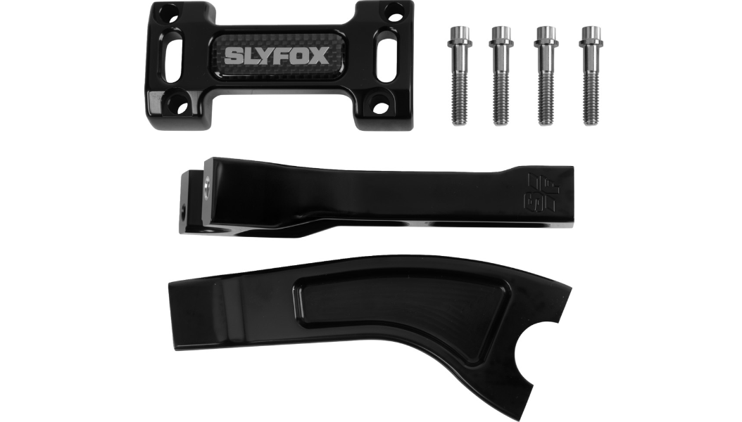 SLYFOX Handlebar Riser Kit - Pullback - 1-1/8" Clamping - 6" Rise - Black