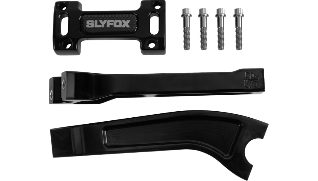 SLYFOX Handlebar Riser Kit - Pullback - 1-1/8" Clamping - 8" Rise - Black