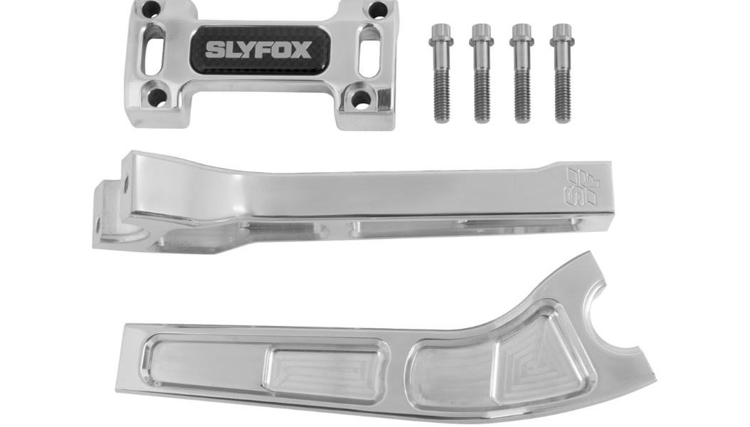 SLYFOX Handlebar Riser Kit - Pullback - 1-1/8" Clamping - 8" Rise - Raw