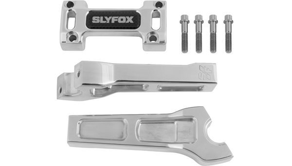 SLYFOX Handlebar Riser Kit - Straight - 1" Clamping - 6" Rise - Raw