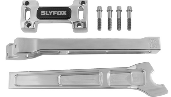 SLYFOX Handlebar Riser Kit - Straight - 1" Clamping - 10" Rise - Raw