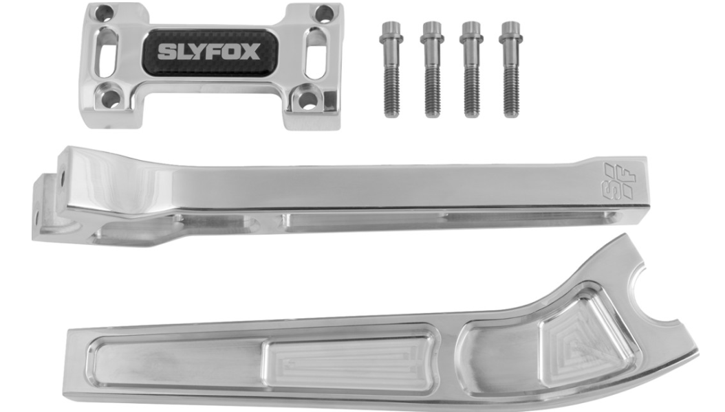 SLYFOX Handlebar Riser Kit - Pullback - 1" Clamping - 10" Rise - Raw