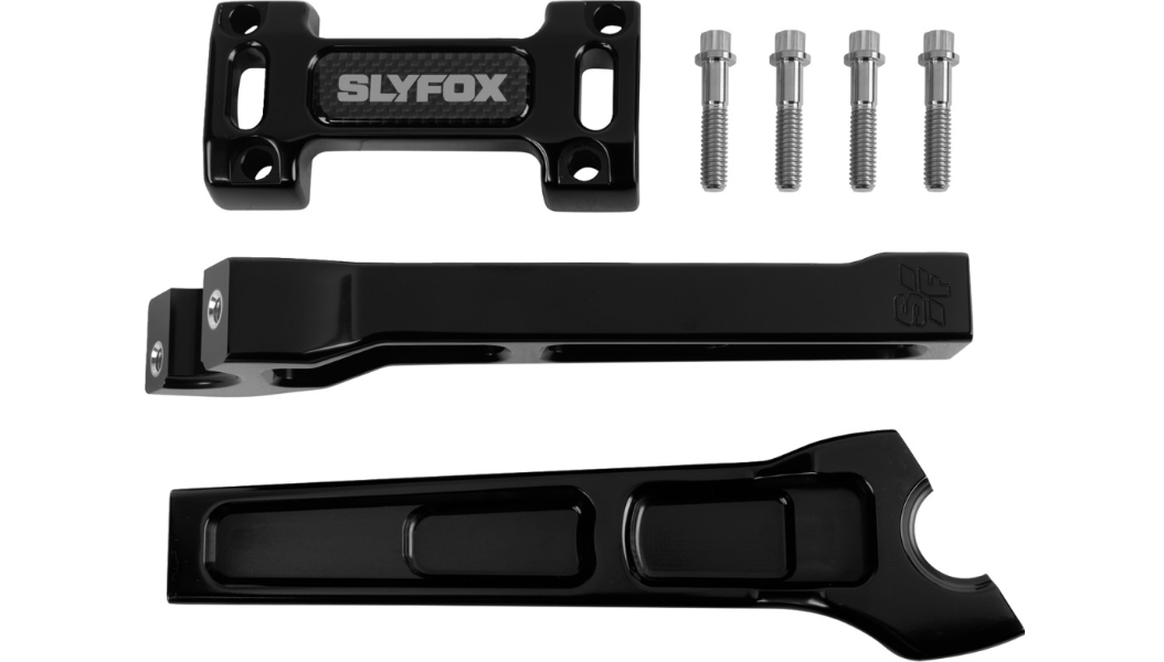 SLYFOX Handlebar Riser Kit - Straight - 1" Clamping - 8" Rise - Black