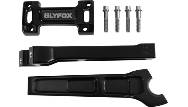SLYFOX Handlebar Riser Kit - Straight - 1-1/8" Clamping - 8" Rise - Black