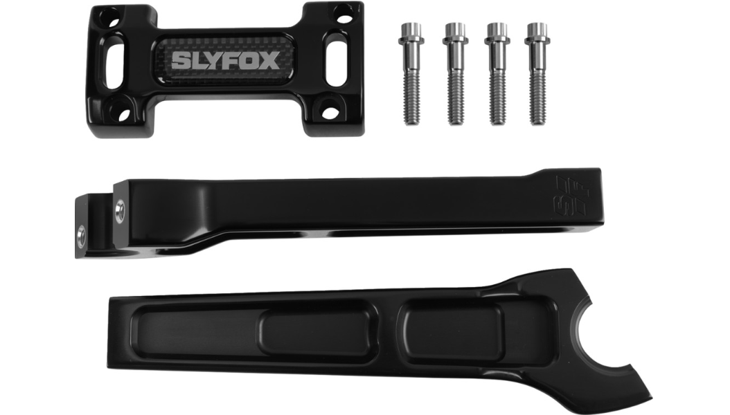 SLYFOX Handlebar Riser Kit - Straight - 1-1/8" Clamping - 8" Rise - Black