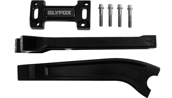 SLYFOX Handlebar Riser Kit - Pullback - 1-1/8" Clamping - 10" Rise - Black