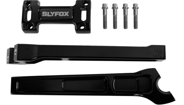 SLYFOX Handlebar Riser Kit - Straight - 1" Clamping - 10" Rise - Black