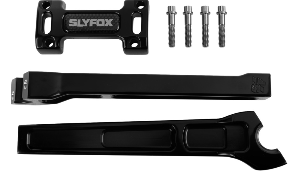 SLYFOX Handlebar Riser Kit - Straight - 1" Clamping - 10" Rise - Black