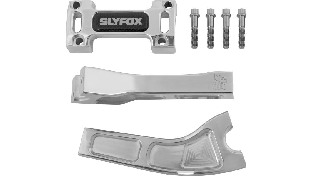 SLYFOX Handlebar Riser Kit - Pullback - 1" Clamping - 6" Rise - Raw