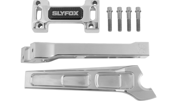 SLYFOX Handlebar Riser Kit - Straight - 1" Clamping - 8" Rise - Raw