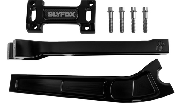 SLYFOX Handlebar Riser Kit - Pullback - 1" Clamping - 10" Rise - Black