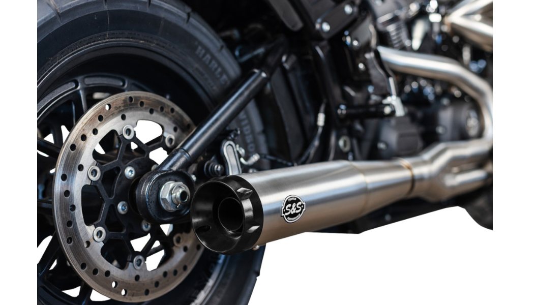 S&S Cycle 2-into-1 Superstreet Exhaust System - 50 State - M8 Softail - Stainless Steel