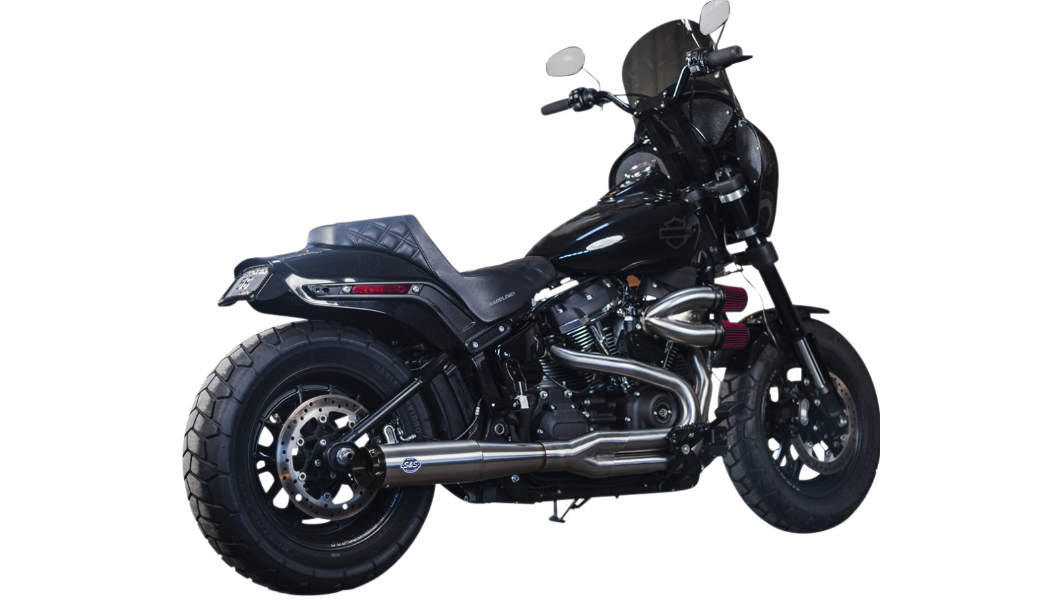 S&S Cycle 2-into-1 Superstreet Exhaust System - 50 State - M8 Softail - Stainless Steel