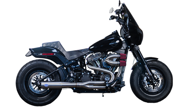 S&S Cycle 2-into-1 Superstreet Exhaust System - 50 State - M8 Softail - Stainless Steel
