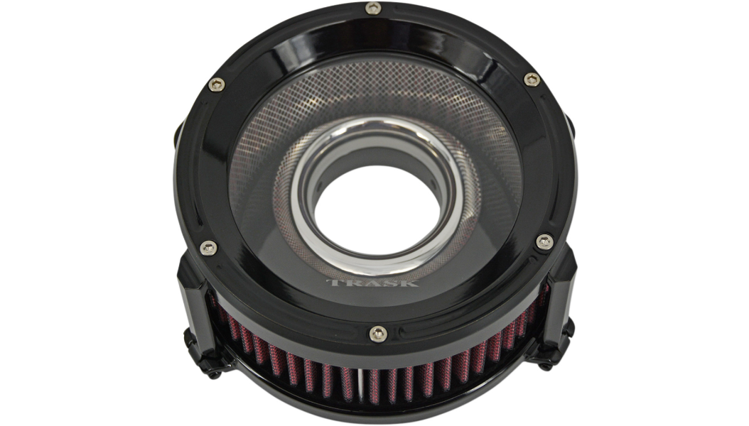 TRASK Assault Charge High-Flow Air Cleaner - Gloss Black