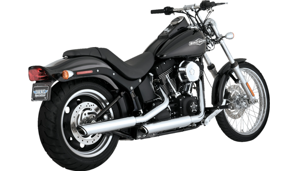 Vance and Hines 3" Twin Slash Slip-On Muffler - Chrome