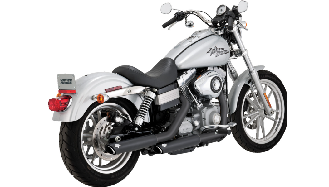 Vance and Hines 3" Twin Slash Slip-On Muffler - Black