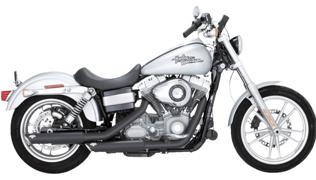 Vance and Hines 3" Twin Slash Slip-On Muffler - Black