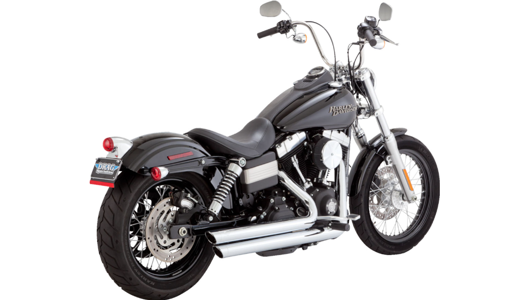 Vance and Hines Big Shots Staggered Exhaust System - Chrome