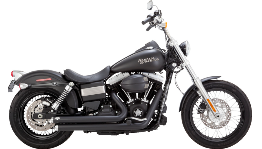 Vance and Hines Big Shots Staggered Exhaust System - Matte Black